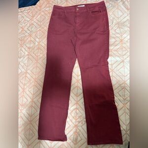 Maurices Burgundy Boot-Cut Style Pants